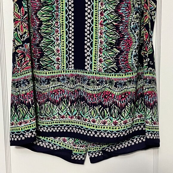 Lilly Pulitzer Iona tank blouse 100% silk Not Too Catty print size small preppy - Picture 6 of 9